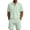 Green, variant on QSAWXQZ Men's Jacquard 2PC Button Down Set Lapel Short Sleeves Shirt Elastic Waist Shorts with Pockets Beach Outfit for Vacation M