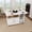 White 47inch, variant on Wohh 47 Inch Folding Dining Table with Storage Shelves & Wheels, Multifunctional Kitchen Desk for Small Spaces, Compact Mobile Computer Desk for Home Office, Dorm, Adjustable Foldable Study Table