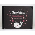 thumbnail image 3 of Darling Souvenir Grey Whale Fish & Dot Hardbound Cover Personalized Printed Baby ShowerGuestbookScrapbook-7 x 9 Inches, 3 of 5