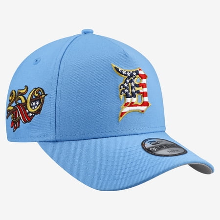 Youth New Era Light Blue Detroit Tigers Celebrate America s 250th 9FORTY A-Frame Adjustable Hat