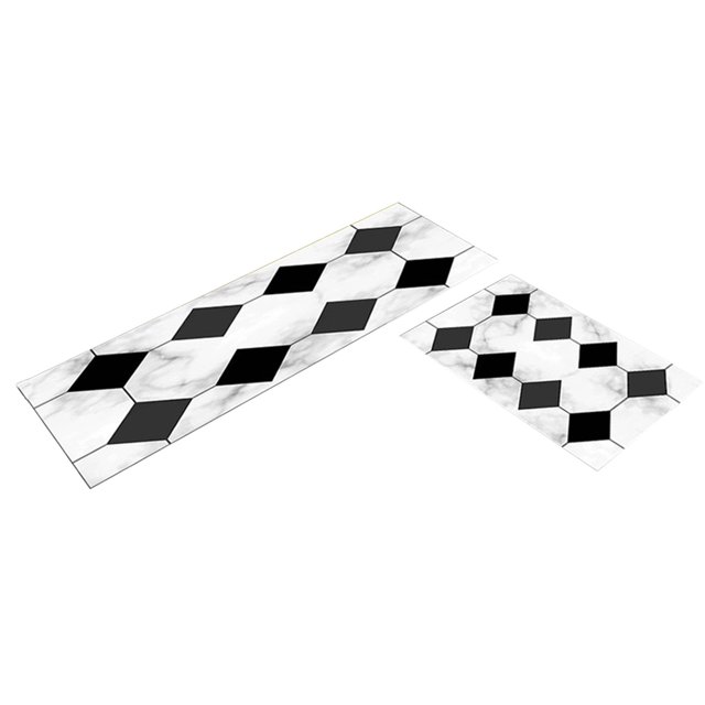 Giyblacko Carpet Door Mats Kitchen Printed Non-Slip Carpet Scandinavian Style Absorbent Home Floor Mat Door Mat