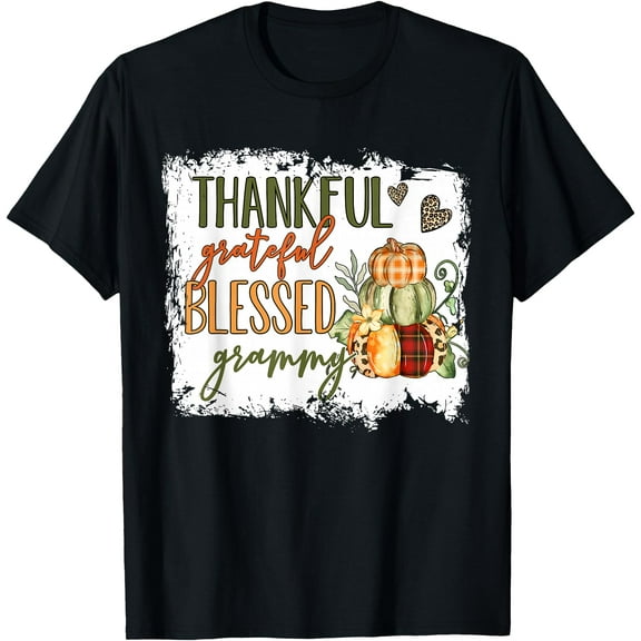 Thankful Grateful Blessed Grammy Pumpkin Thanksgiving T-Shirt