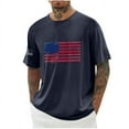 thumbnail image 4 of Birdeem Chemises pour Hommes Imprimé Col Rond Mode Décontractée Manches Courtes Blouses, 4 of 9