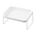 thumbnail image 4 of Comedero elevado para mascotas, cuenco para alimentar mascotas, portátil, desmontable, multifuncional, elevado. Blanco, 4 of 9