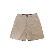 Izod Khaki Double Pleat Lightweight Shorts 33W