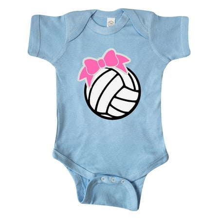 

Inktastic Volleyball with Pink Bow Gift Baby Boy or Baby Girl Bodysuit