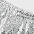 thumbnail image 6 of Endives Women's Sequin Pant Elegant Glitter Sequins Wide Leg Casual Pant Solid Color Elastic Waistband Sequin Trousers Silver, 6 of 7
