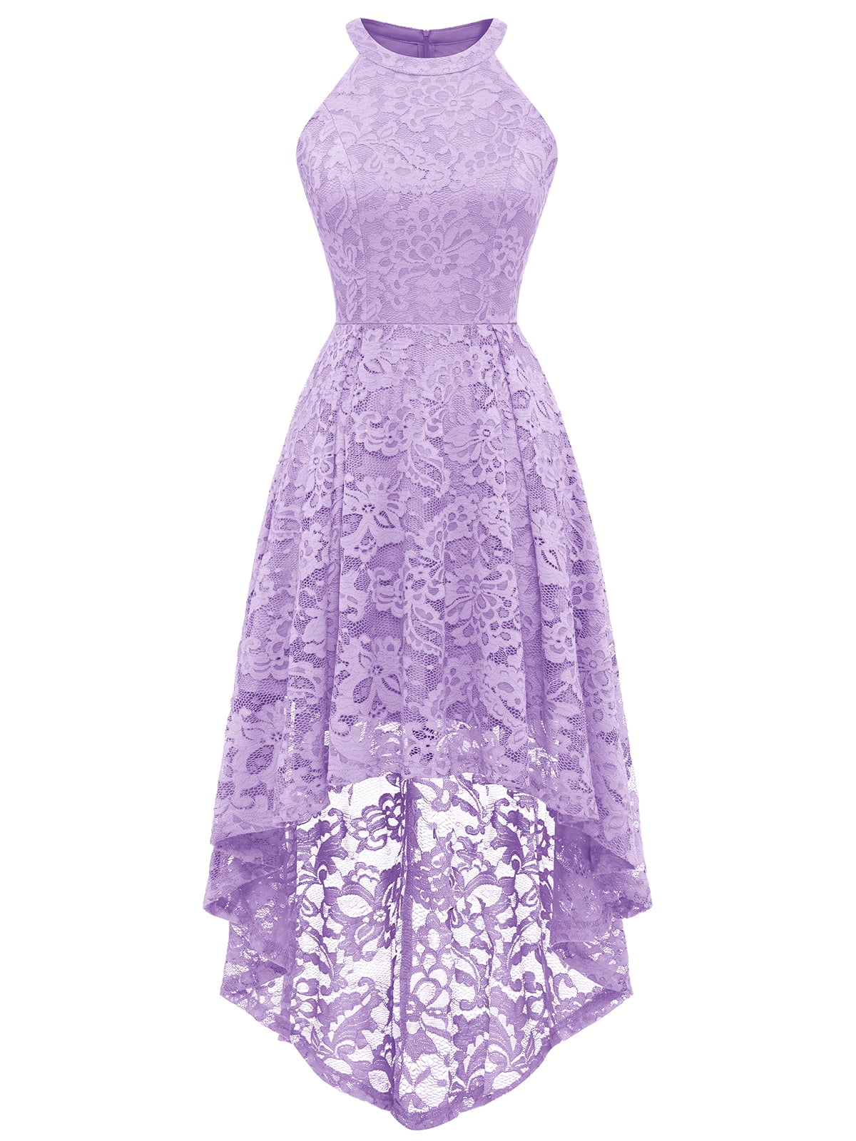 Dressystar Women Halter Floral Lace Cocktail Party Dress Female Knee Length Bridesmaid Dress