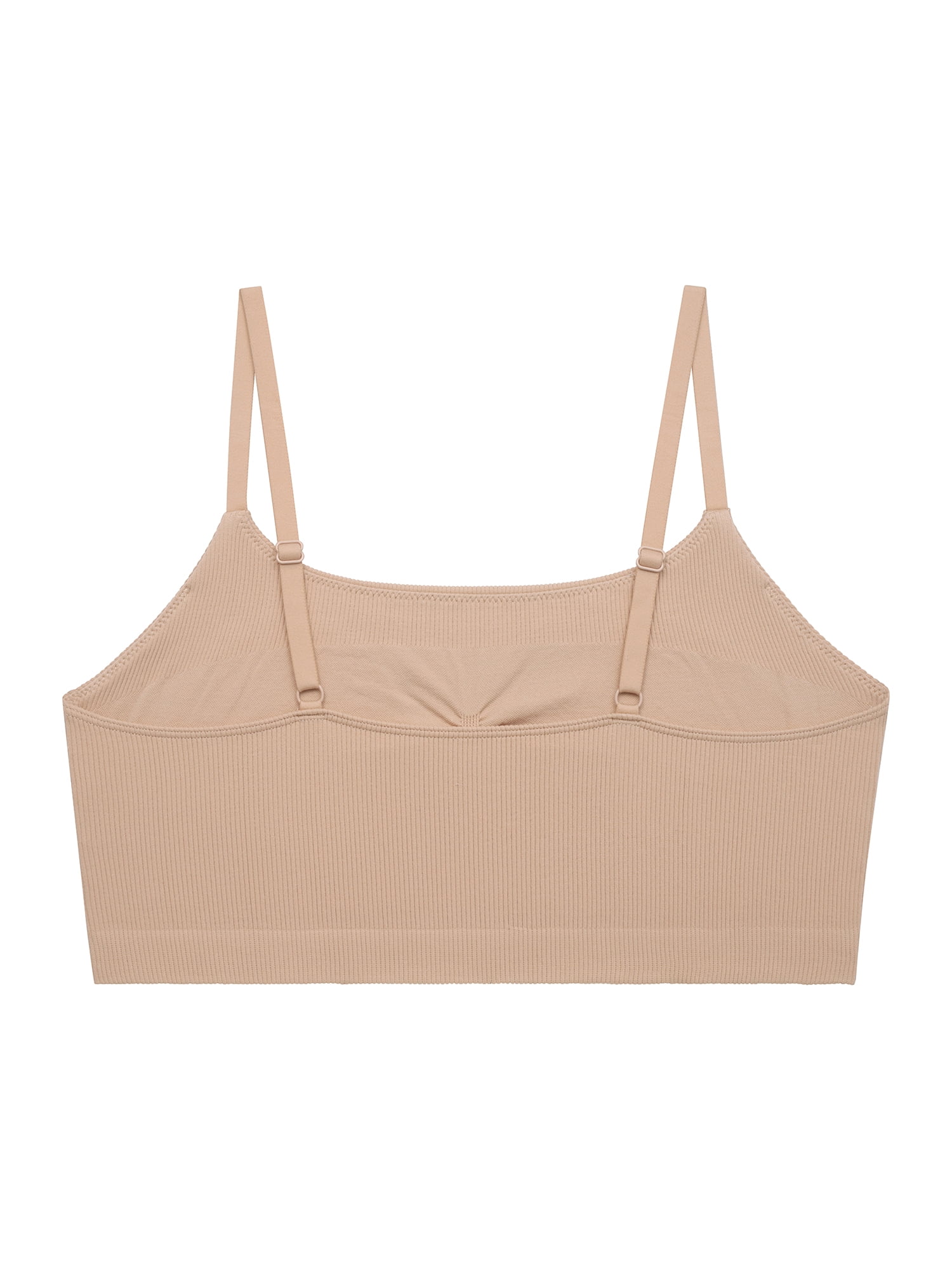 No Boundaries Seamless Ribbed Cami Bralette, Women’s and Women’s Plus, Sizes XS-3XL