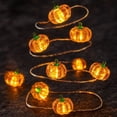 thumbnail image 5 of Battery Powered Mini Pumpkin LED String Lights Transparent Garland Decor, 5 of 7