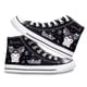 thumbnail image 1 of Kuromi-zapatos con dibujos animados de corazón para niña, el mismo estilo, lona alta, animación periférica, estudiantes masculinos y femeninos, informales, 2024, 1 of 5