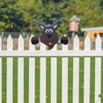 thumbnail image 3 of Christmas Santa Claus Fence Peeker Decoration, Reindeer Peeking Garden Yard Art Xmas Home Patio DIY Holiday Decor Outdoor Cute Garden Fence Sign Ornament, 3 of 5