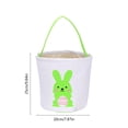 thumbnail image 3 of yulier Easter Basket, Easter Canvas Tote Bag with Cute Rabbit Pattern, Reusable Easter Gift Bag, 3 of 6