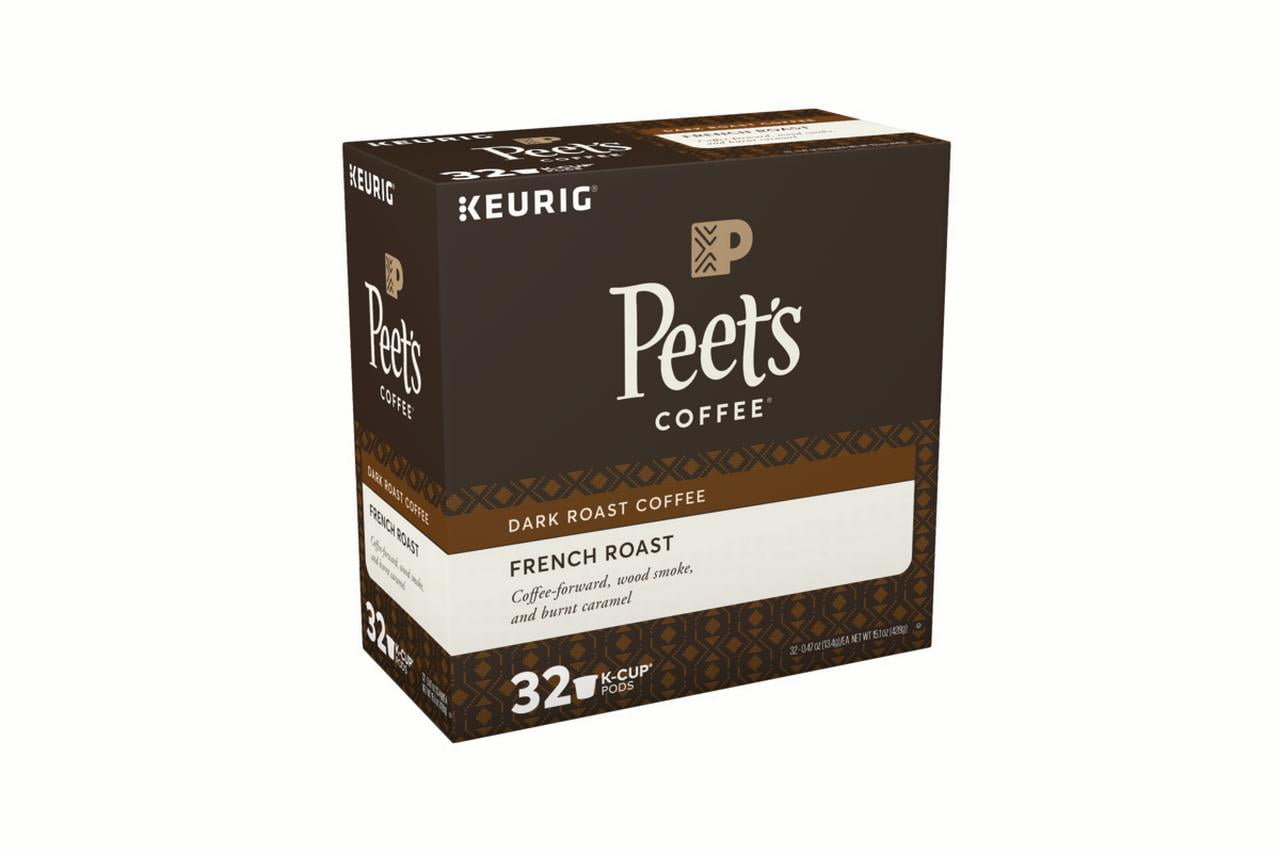 Peet's Coffee K-Cup Pods, French Roast Dark Roast (32 Count) Single Serve Pods Compatible with Keurig Brewers