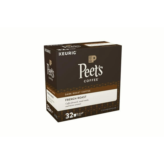 Peet's Coffee K-Cup Pods, French Roast Dark Roast (32 Count) Single Serve Pods Compatible with Keurig Brewers