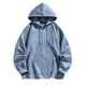 thumbnail image 2 of pstuiky Camisas de manga larga abrigadas para hombre, Sudadera con capucha y manga larga para hombre, deportiva, holgada, con cremallera y bolsillo con cordón, de color liso y a la moda l, 2 of 6
