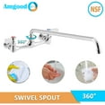thumbnail image 4 of AmGood Commercial Sink Faucet with Swivel Spout 16" | 8" Center | Wall Mount | NSF, 4 of 4