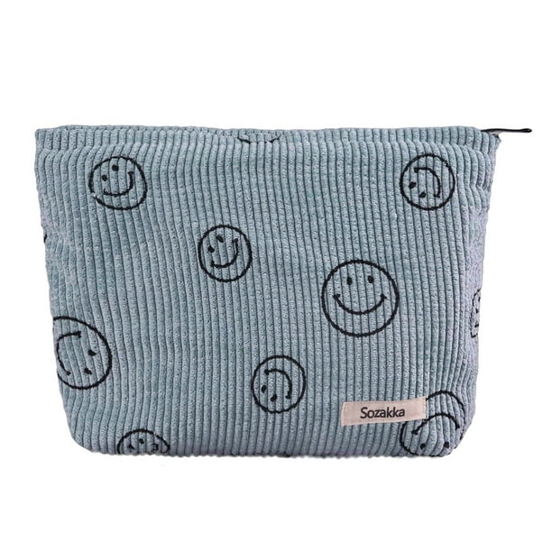 Cosméticos Organizador Maquillaje La Almacenamiento Bag Cosmetic Zipper Smile Face Impresión Gran Regalo Navidad