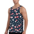 thumbnail image 2 of Xecao Cherry Blossoms Men's Tank Top Workout Quick Dry Sleeveless Gym Jogging Muscle Shirts Summer Swim Beach Tops, 2 of 9
