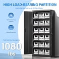 thumbnail image 6 of 180cm Metal Storage Cabinet with Locking Doors, 71 inch Tall 2 Door File Cabinet with Adjustable Shelves for Garage, Home, Office, Black, 6 of 11
