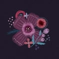thumbnail image 2 of Noonday Design 20x20 Gold Ornate Wood Framed with Double Matting Museum Art Print Titled - Dark Purple Florals I, 2 of 4