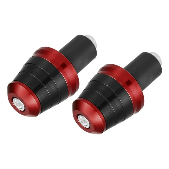 Unique Bargains 2 Pcs Motorcycle Handlebar End Plug Aluminum Alloy 7/8" 22mm 33.5mm OD Fashionable Red