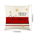 thumbnail image 4 of Xuniizn Christmas Pillow Covers 18x18 inch Xmas Decorations Soft Plush Faux Fur Wool Christmas Throw Pillow Cases Winter Holiday Decor for Sofa Living Room, 4 of 7