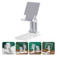 thumbnail image 1 of Tablet desktop double pole folding lifting universal bracket (white), 1 of 6