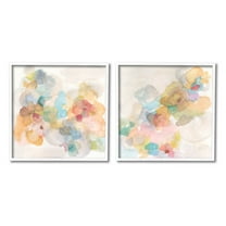 Stupell Industries Abstract Pastel Watercolor Composition Painting White Framed Art Print Wall Art, Set of 2, Design by Jodi Fuchs