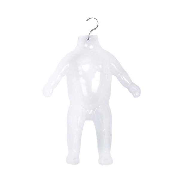 Maniquí infantil con forma de vestido, fácil de almacenar, modelo de 21.65 "de altura, exhibición de calcetines Cuerpo de maniquí realista duro Maniqu Translúcido
