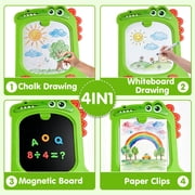Zacro Easel for Kids, Double Sided Art Easel with Magnetic White Board and Chalk Board, Adjustable Drawing Board for Toddlers Boys and Girls Ages 2-6
