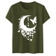 thumbnail image 3 of Gibobby Playera de Manga Corta con Cuello Redondo Camiseta informal deportiva de manga corta con cuello redondo y estampado de luna a la moda para mujer(AG,M), 3 of 5