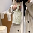 thumbnail image 3 of Autumn Winter Handbag  Ins Fresh Quilted Flower Pattern Clutch Bag  Mini Wallet Zipper Bag for Organizer Storage (White), 3 of 8