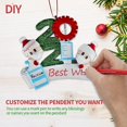 thumbnail image 5 of Adornos navideños 2021, adornos navideños colgantes, adornos personalizados, regalos de bricolaje para miembros de la familia, amigos, decoración creativa para colgar en las fiestas, resina, 5 of 5