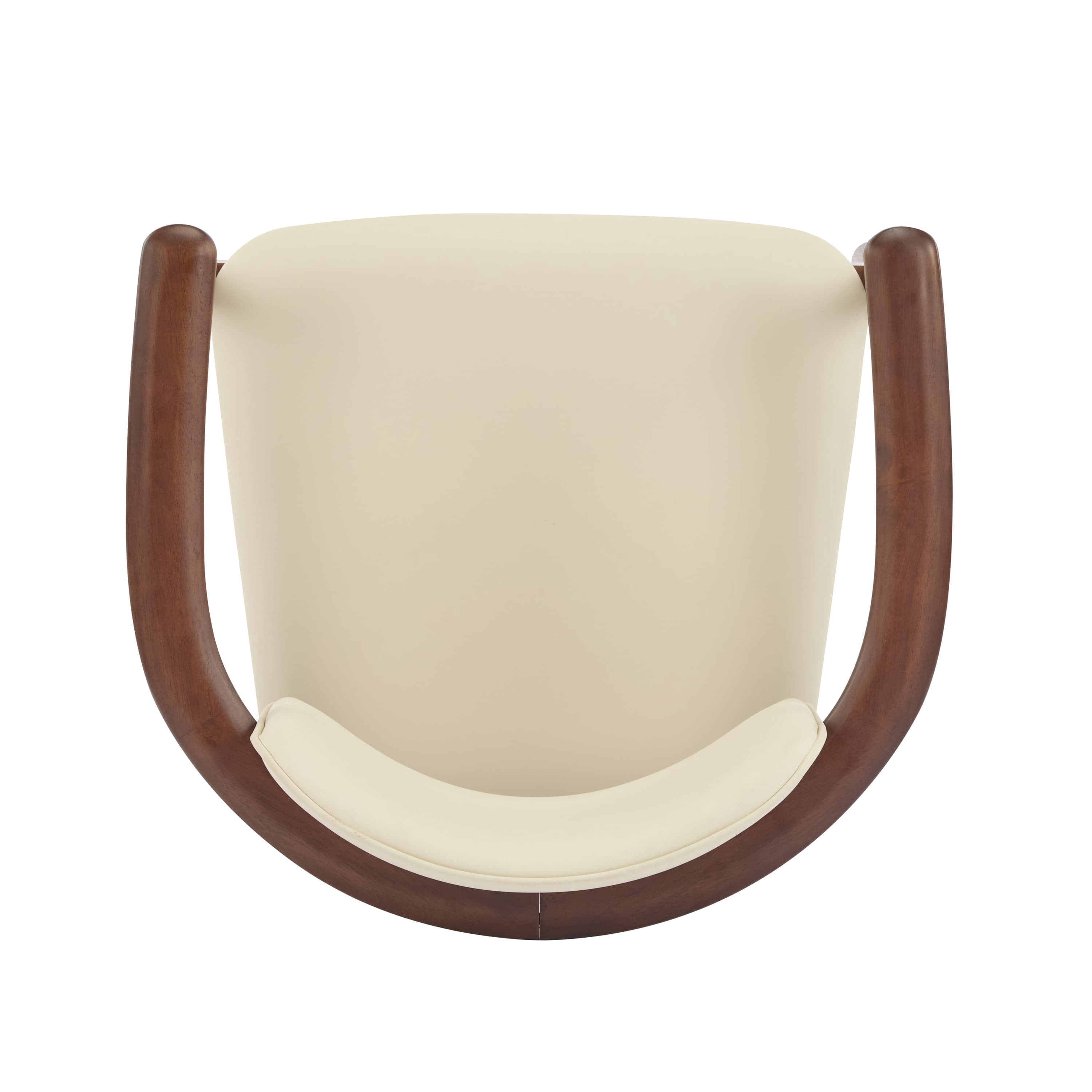 MAYEERTY 2-Pack Rubber Wood Dining Chairs - Sturdy, Comfortable PU Foam Seat for Home/Kitchen