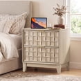 thumbnail image 5 of Nightstand with Charging Station, Modern 2 Drawer Bedside Table with Storage, 1 pack,Oak, 5 of 12