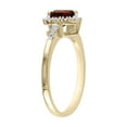 thumbnail image 2 of Gem & Harmony 4/5 Carat (Ctw) Garnet and Diamond Heart Ring in 10K Yellow Gold for Women, 2 of 6