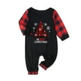 thumbnail image 3 of Xcmzpl Christmas Pjs for Family Baby Infant Newbron 3-18M Xmas Tree Graphic Onesies Comzy Long Sleeve Pajamas Onesies, 3 of 5