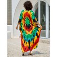 thumbnail image 3 of Geometric Printed Beach Maxi Dresses for Swimwear Women V neck Kaftan Summer Tunic Flowy Vacation Outfits Casual Caftan Robe Lightweight mumu Dress, 3 of 11