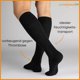thumbnail image 3 of pares de medias de soporte, medias de viaje, medias de compresión, mujeres y hombres, calcetines de soporte hasta la rodilla, 3 of 4