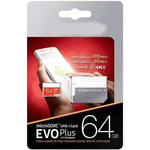 Brand New Generic 64GB MicroSDXC UHS-1 Memorycard With Adapter