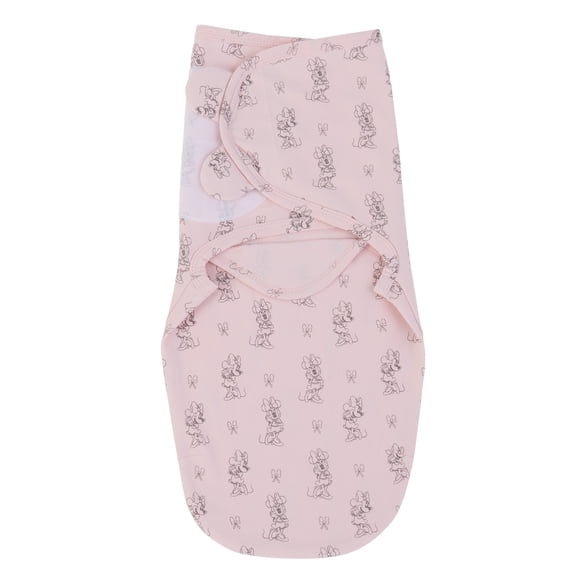 Disney Minnie Mouse Adjustable Swaddle Wrap, Pink, Infant Girl, Cotton