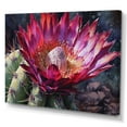 thumbnail image 2 of Designart "Pink Green Cactus Flower" Floral Cactus Wall Art For Kitchen, 2 of 5