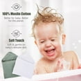 thumbnail image 2 of Dyues 2 Packs Hooded Baby Bath Towel for ,Soft & Absorbent Muslin Cotton Baby Towels with Hood for Babies, , Toddler & Kids,Green+grey,31 X 31 Inch, 2 of 14
