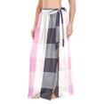 thumbnail image 2 of Women Sarong Wraps Soft Checkered Swimsuit Beach Pareo Bikini Coverups Skirt M, 2 of 7