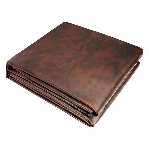 Almencla Housse de Table de Billard Imperméable Protection Marron 7 Pieds