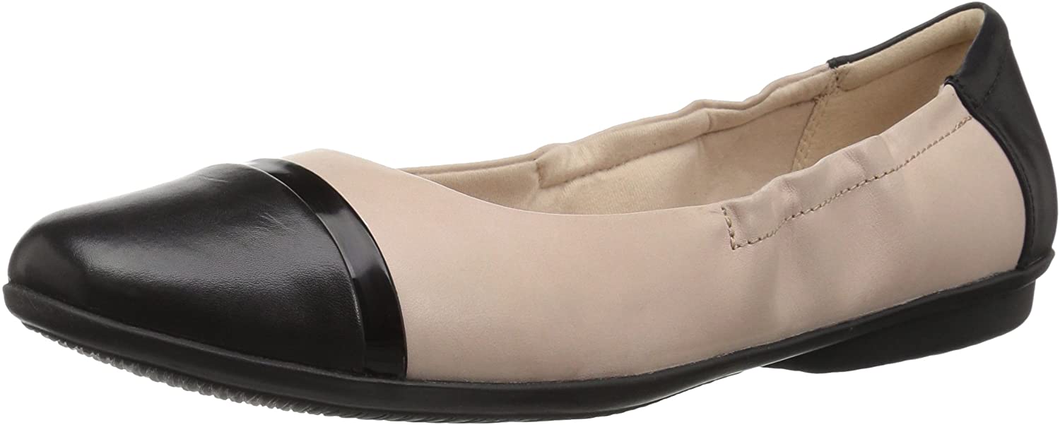 clarks leather ballet flats