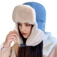 thumbnail image 4 of Women's Ear Flap Hunter Hat with Faux Fur, Cozy Winter Trapper Hat with Full Soft Lining for Cold Weather, 4 of 6