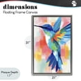thumbnail image 4 of Stupell Industries Contemporary Blue Hummingbird in Flight Gray Floating Frame Canvas Art, 21 x 31, by Chromatic Storm Studio, 4 of 8