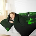 thumbnail image 4 of Feelyou Neon Green Gamepad Bedding Comforter Set for Boys, Futuristic Game Console Twin Comforter Sets, Chic Honeycomb Reversible Bedding Set, Luxury Bedroom Decor, 2pcs, 4 of 8